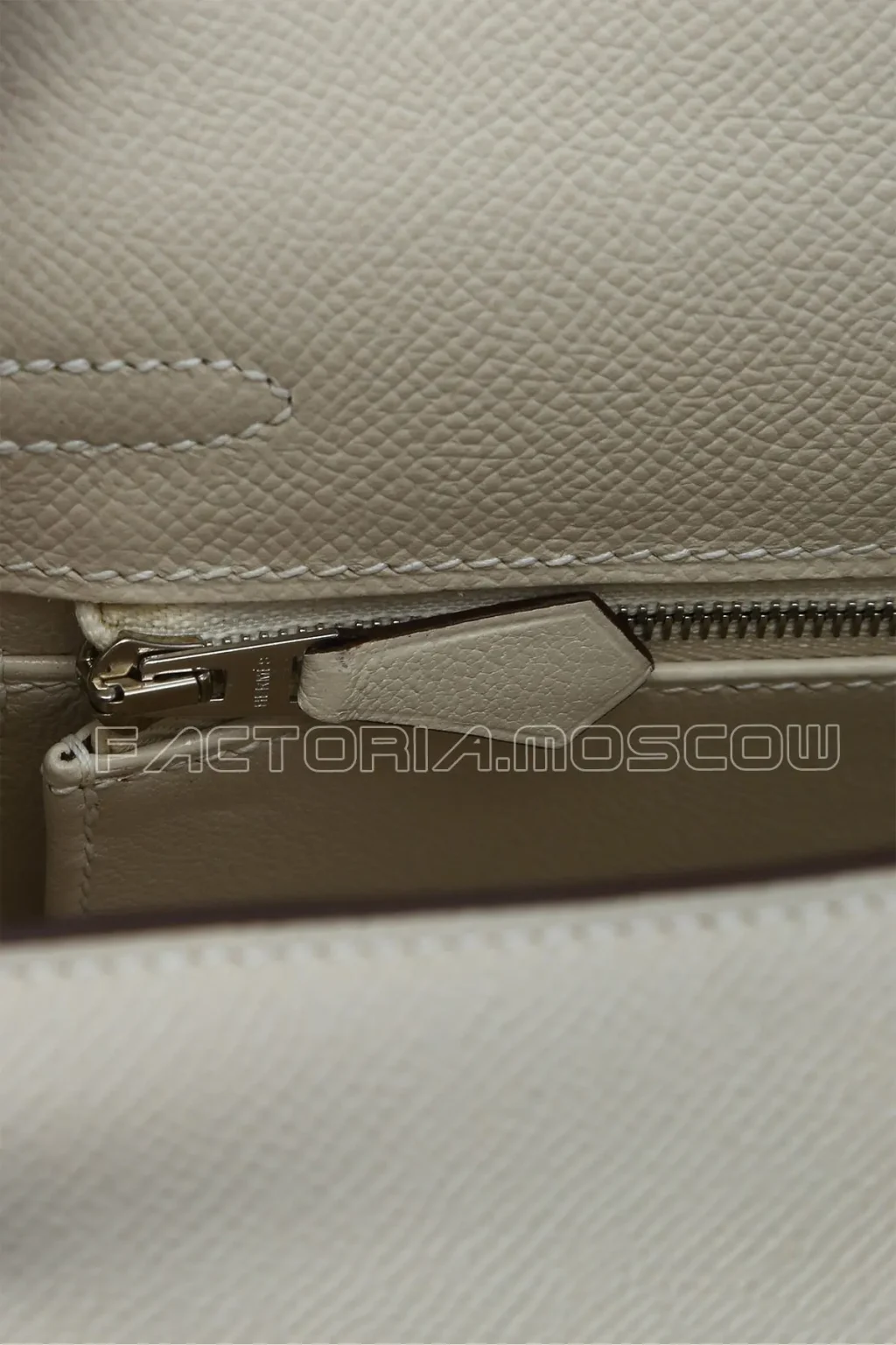 Hermes Kelly Sellier 25 Special order HSS Epsom Craie/Etoupe PHW