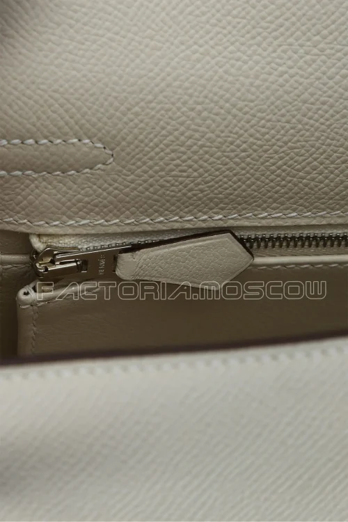 Hermes Kelly Sellier 25 Special order HSS Epsom Craie/Etoupe PHW