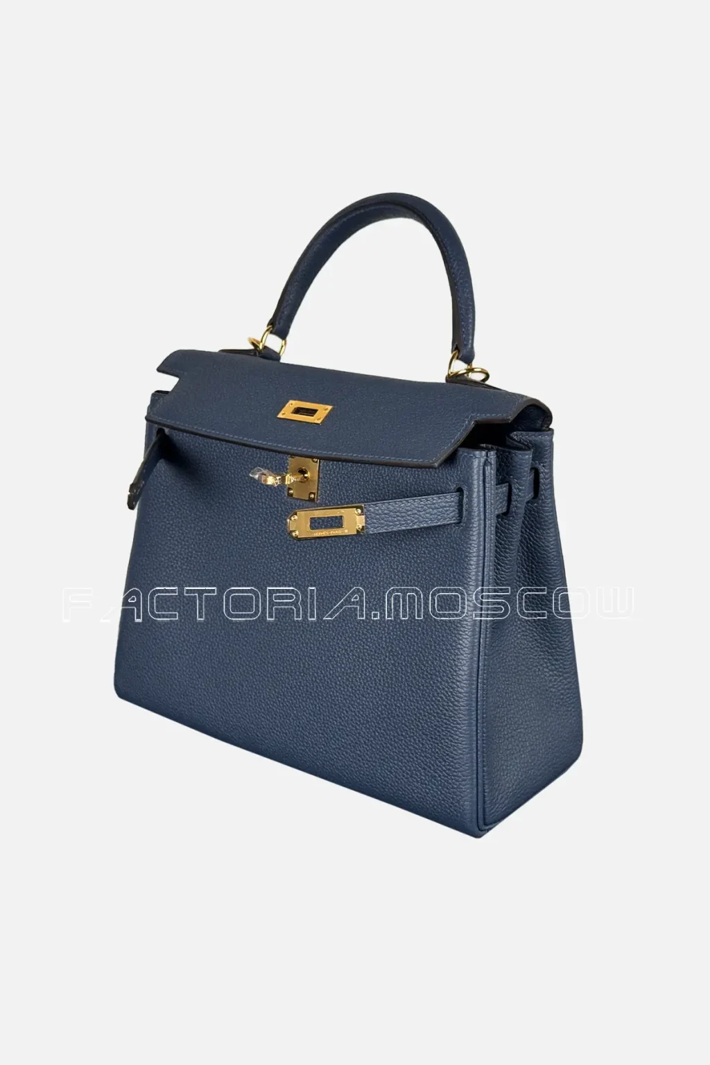 Hermes Kelly Retourne 25 Togo Colour Blue Sapphire GHW