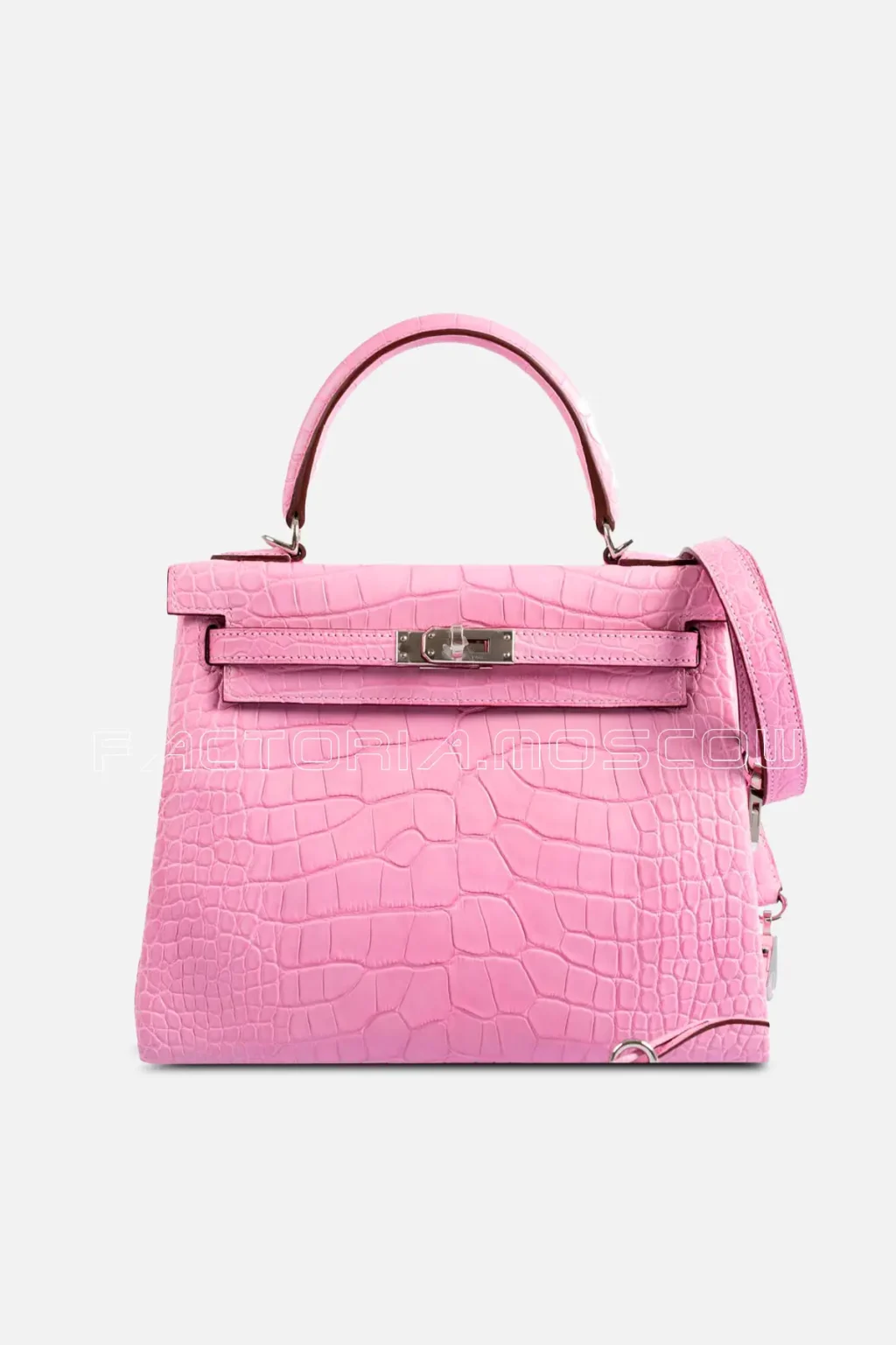 Hermès Kelly Retourne 25 Alligator Matte Colour 5P Bubblegum Pink PHW