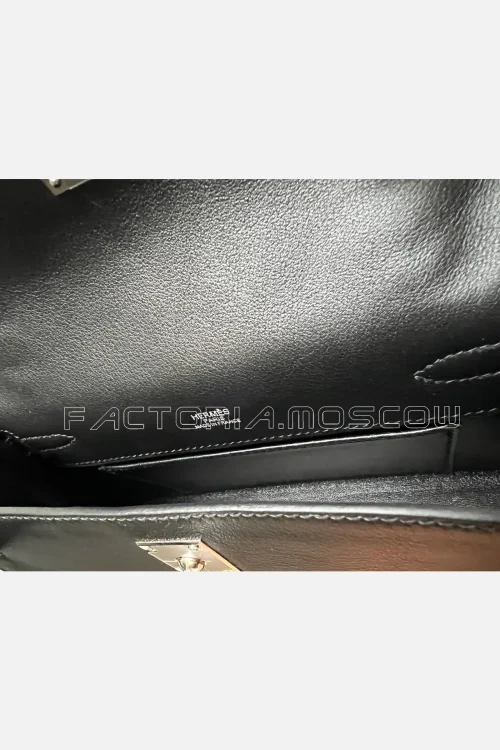 Hermes Kelly Pouchette Swift Colour Black PHW