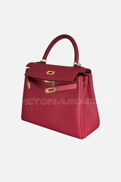 Hermes Kelly Retourne 25 Togo Colour Rouge Grenade GHW