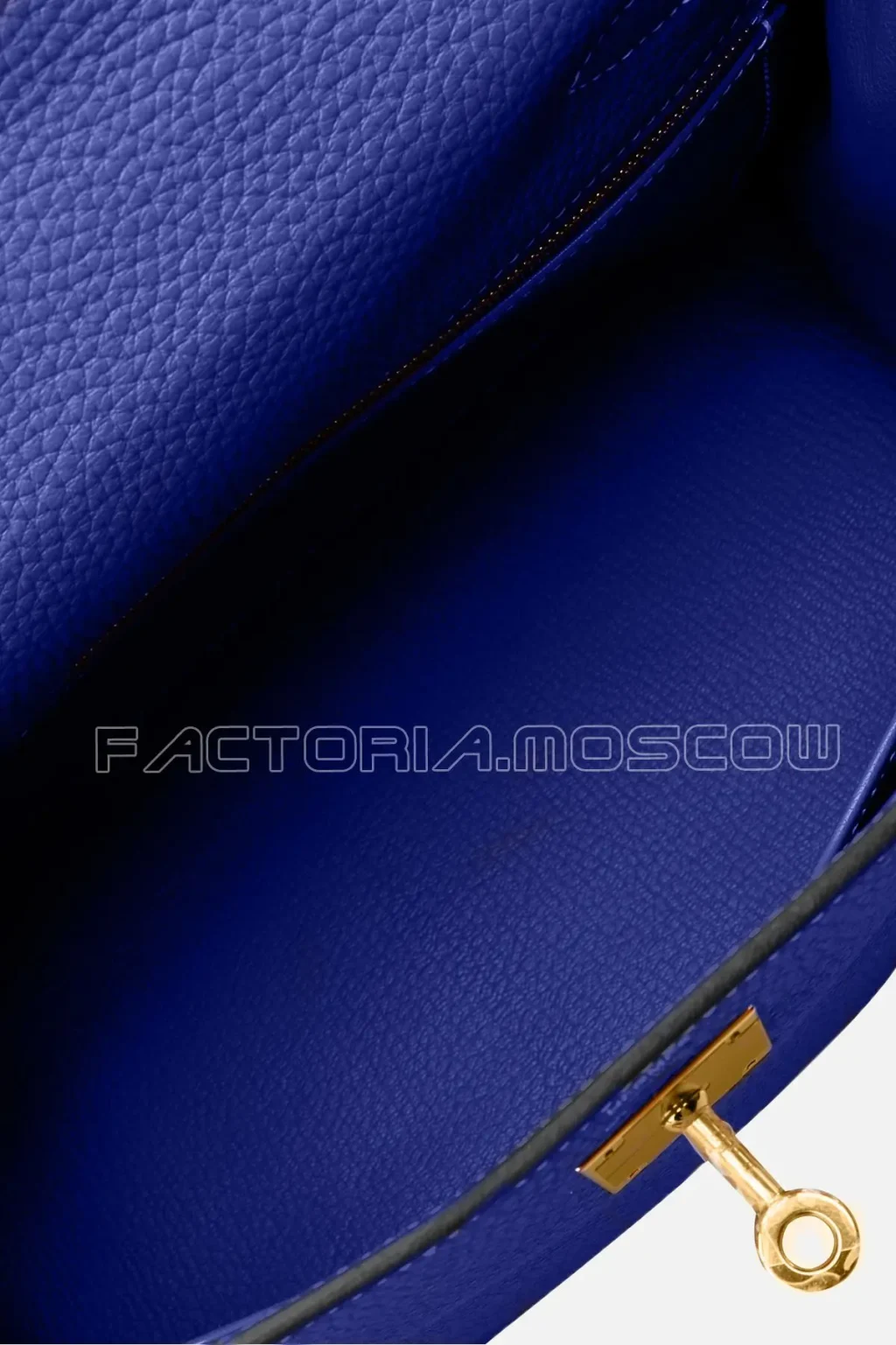 Hermes Kelly Retourne 25 Togo Blue Electric GHW