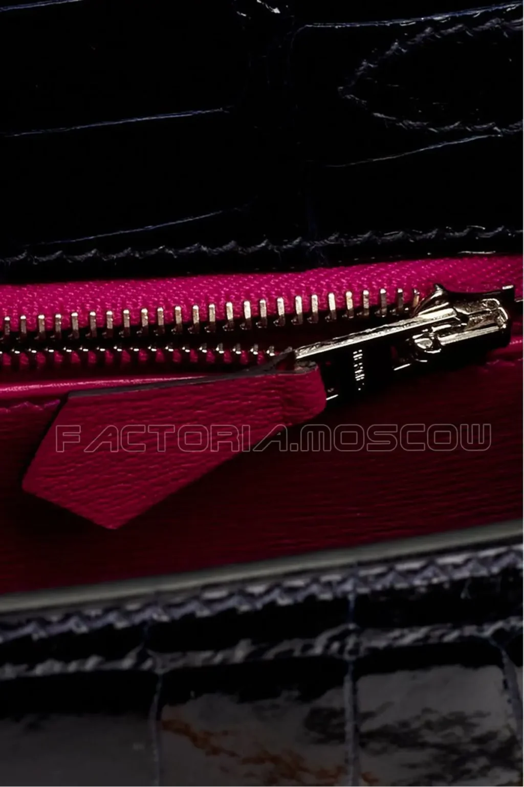 Hermes Kelly Sellier 25 Special Order HSS Shiny Alligator Black/Rose Purple PHW