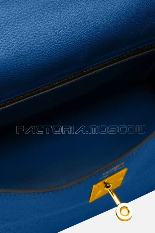 Hermes Kelly Retourne 35 Togo Colour Deep Blue GHW