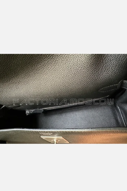 Hermes Kelly Messenger Evercolor Colour Black PHW