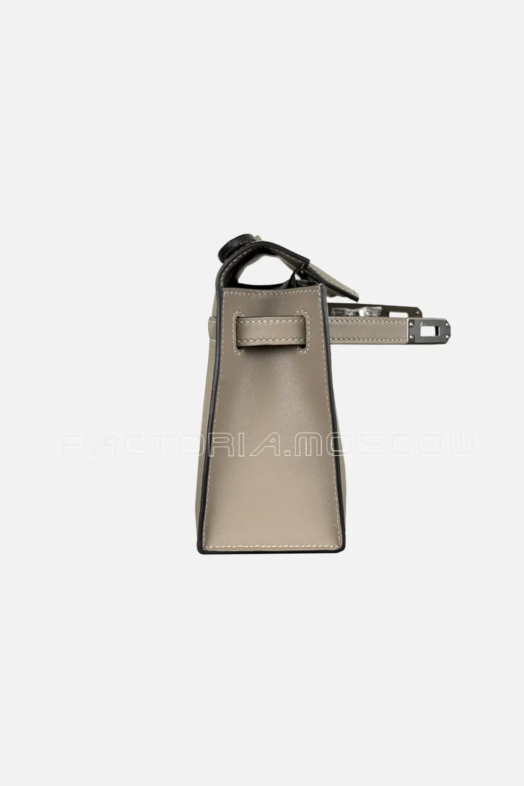 Hermes Kelly Pochette Swift Colour Gris Asphalt PHW