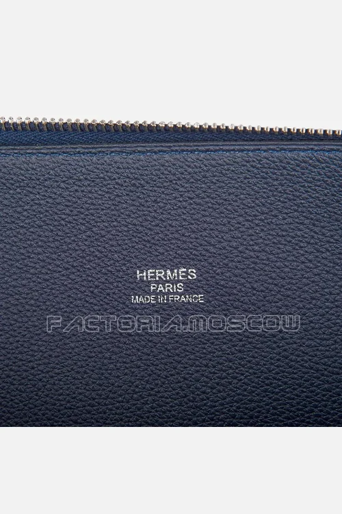 Hermes Bolide 40 Bag Men's Runway Unisex Shark Monster Togo Blue Indigo PHW