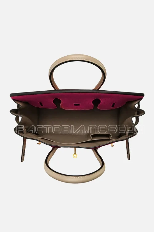 Hermes Birkin 30 Togo Special Order HSS Rose Mexico/Gris Tourterelle GHW