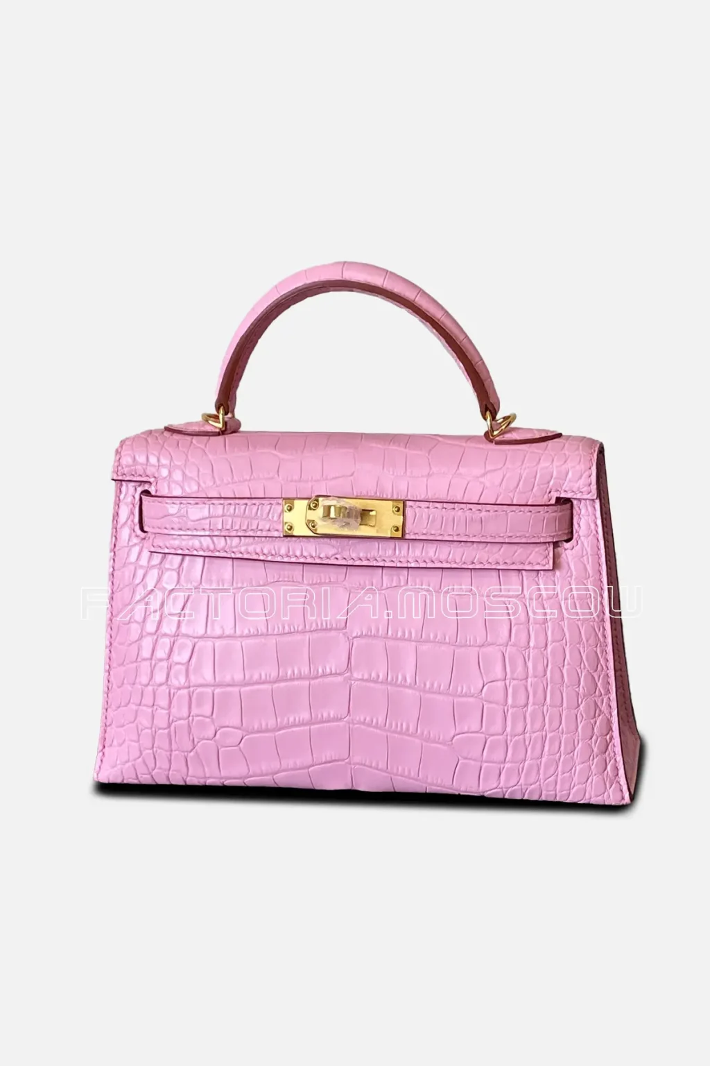 Hermes Kelly mini II 20 Alligator matte Colour 5 P Bubblegum GHW