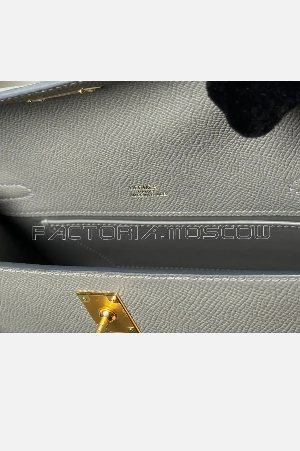 Hermes Kelly Pouchette Epsom Colour Gris Meyer GHW