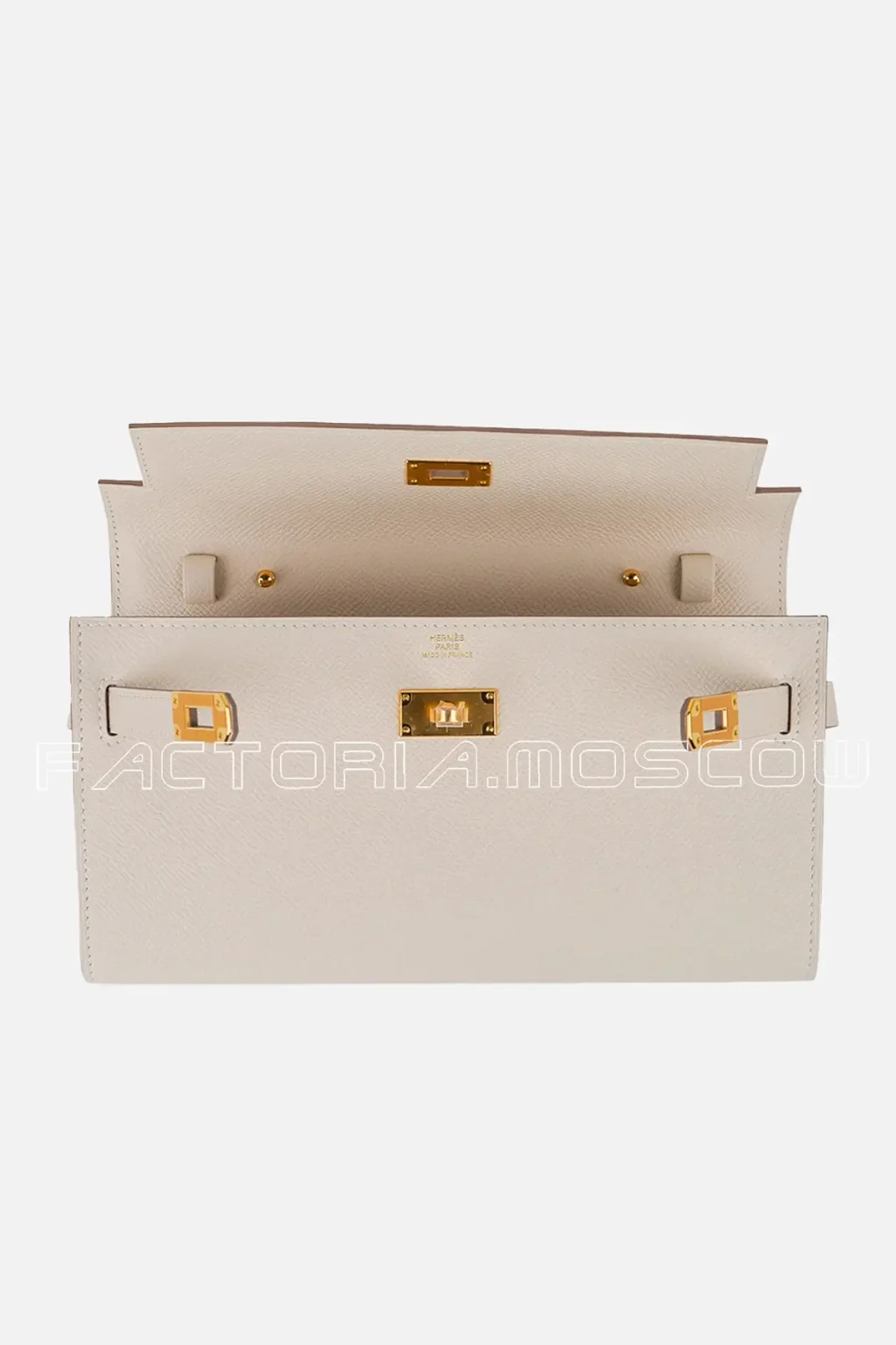 Hermes Kelly Classique To Go Wallet Epsom Craie Hardware Ghw