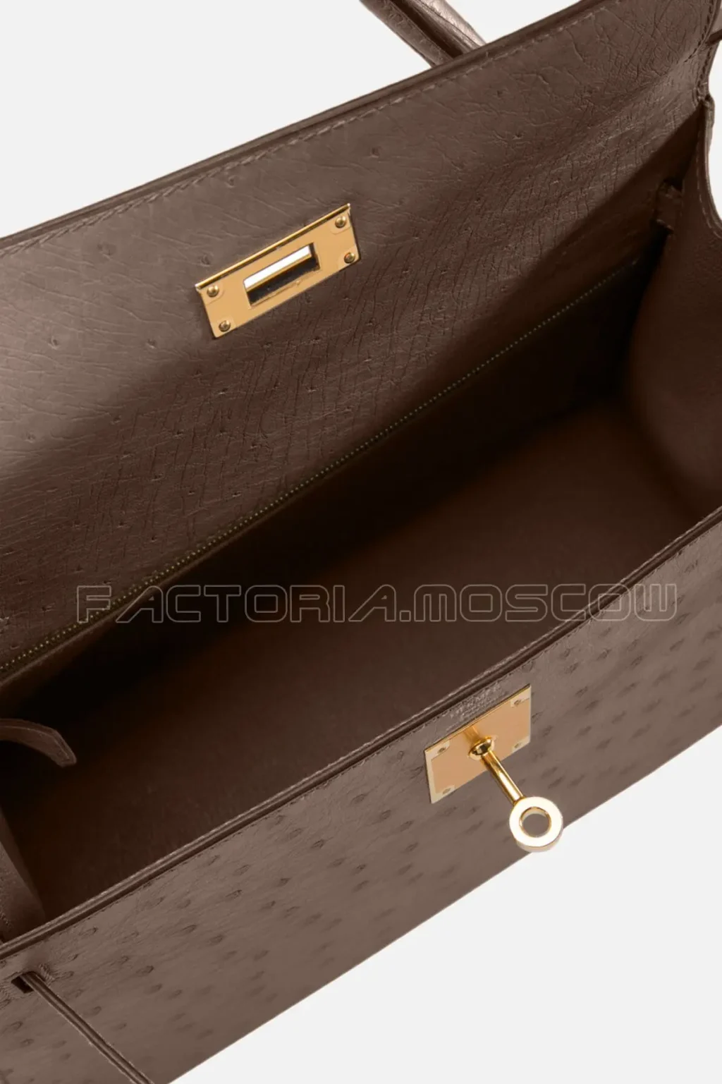 Hermes Kelly Sellier 28 Ostrich Gris Etain (8 F) GHW