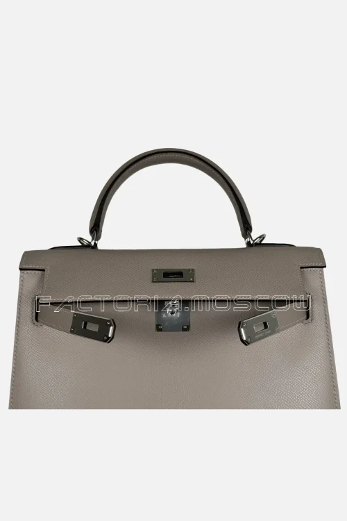 Hermès Kelly Sellier 28 Epsom Colour Gris Asphalt PHW