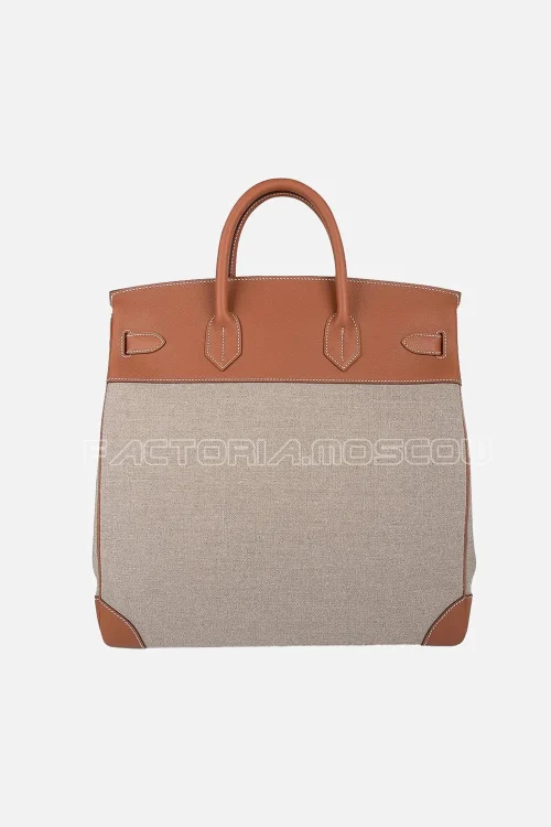 Hermes Birkin НАС 40 Evercolor/Toile Gold/Ficelle PHW