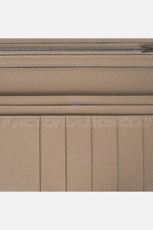 Hermes Bearn long wallet Epsom Trench Hardware Phw