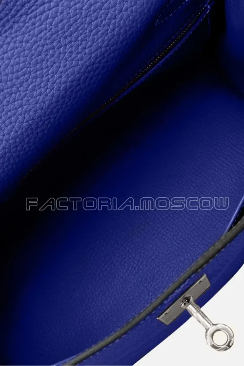 Hermes Kelly Retourne 28 Clemence Colour Blue Electric PHW