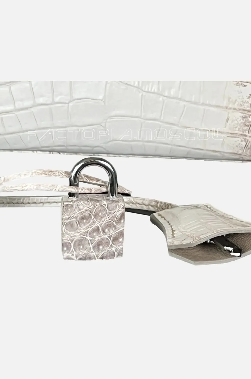 Hermes Birkin 25 Bag Blanc Himalaya Crocodile Niloticus Blanс PHW