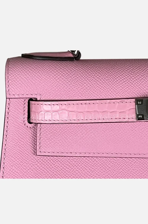 Hermes Kelly Touch 28 Epsom/Alligator Matte Colour Mauve Sylvestre PHW