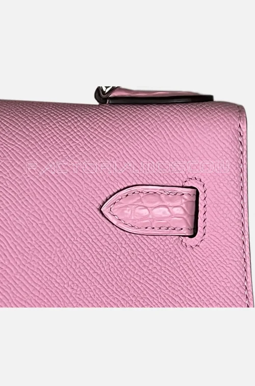 Hermes Kelly Touch 28 Epsom/Alligator Matte Colour Mauve Sylvestre PHW