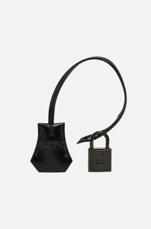 Hermes Kelly Retourne 32 So black Box Calf Hardware Black enamel