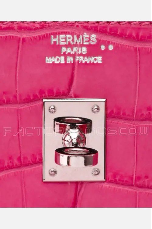 Hermes Birkin 25 Crocodile Niloticus Matte Colour Rose Shocking PHW