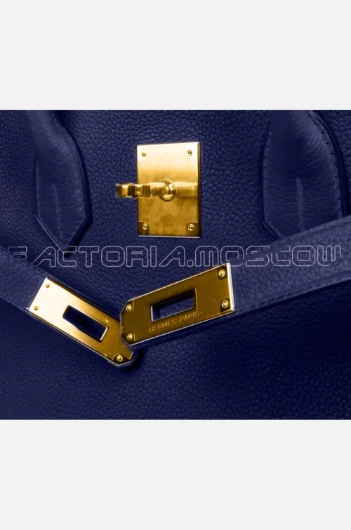 Hermes Birkin 35 Barenia Colour Blue encre GHW