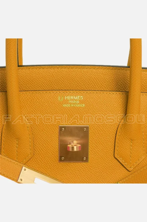 Hermes Birkin 35 Epsom HSS Special order Colour Jaune Ambre/Blue Paon GHW