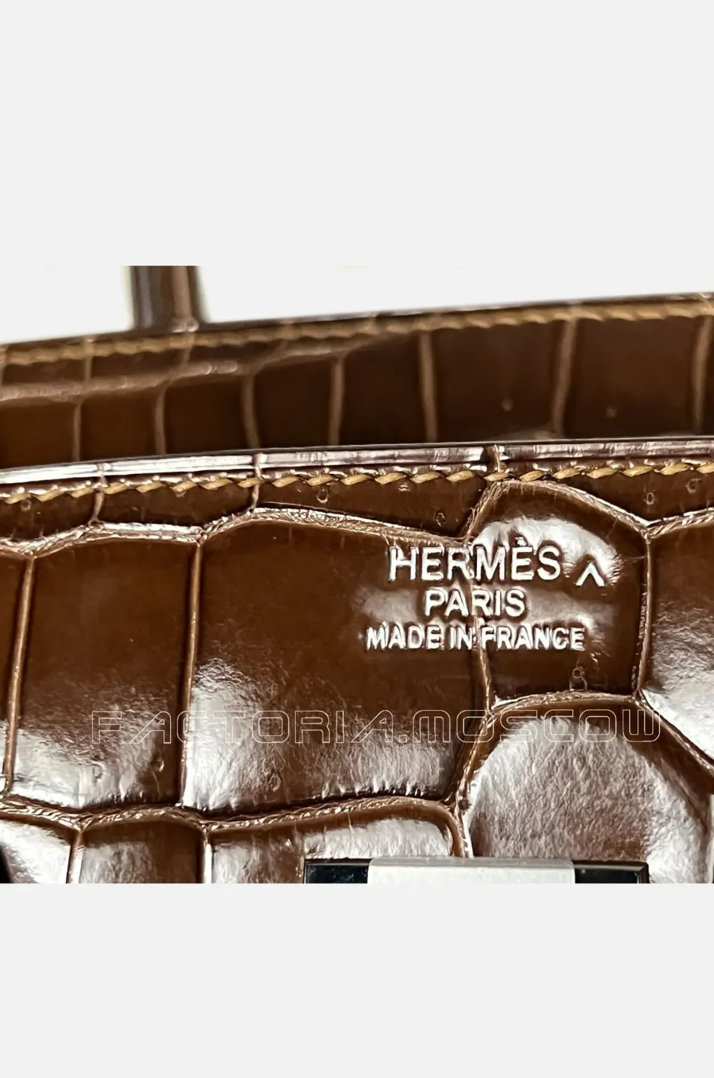 Hermes Birkin 35 Porosus lisse Colour Ficelle PHW
