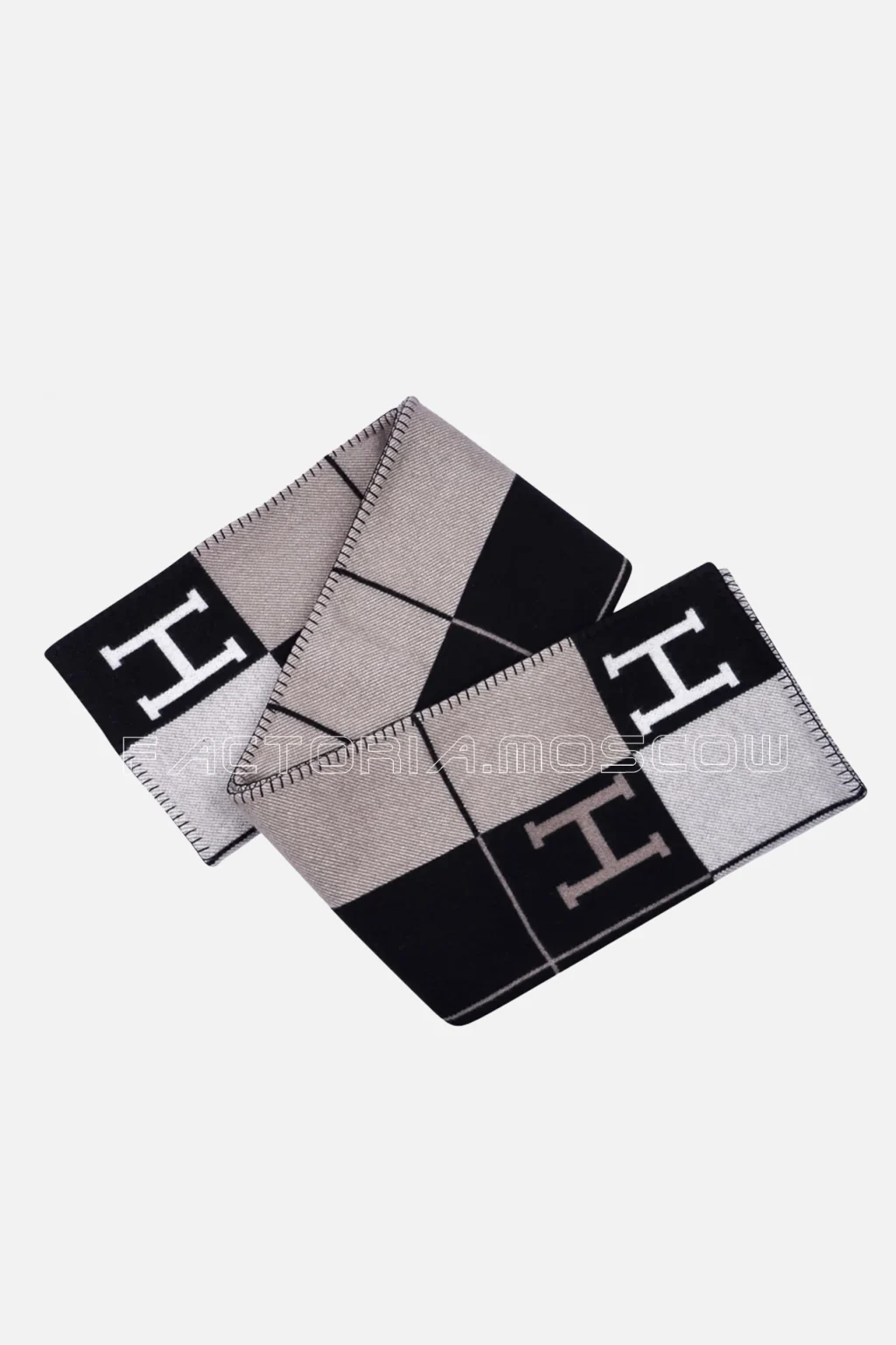 Hermes Blanket Avalon III Black/Ecru Throw Blanket