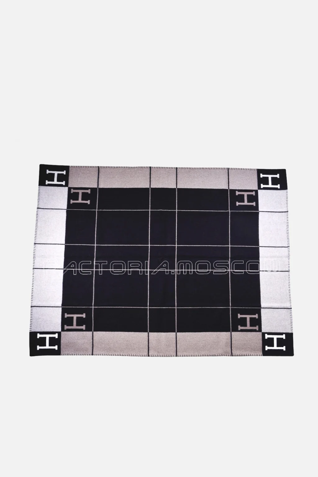 Hermes Blanket Avalon III Black/Ecru Throw Blanket