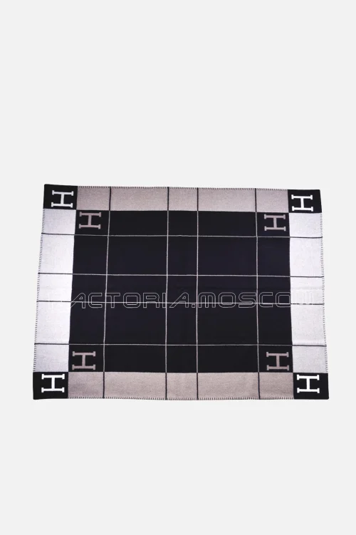 Hermes Blanket Avalon III Black/Ecru Throw Blanket