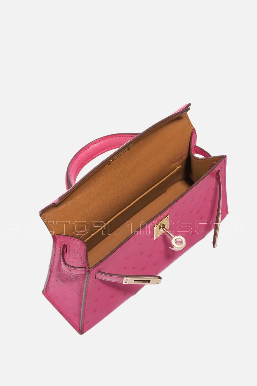 Hermes HSS Special Order Kelly mini 20 Ostrich Fuchsia/GHW GHW