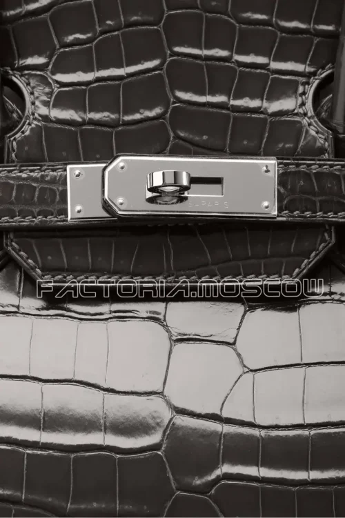 Hermes Birkin 30 Porosus Lisse Colour Plomb PHW