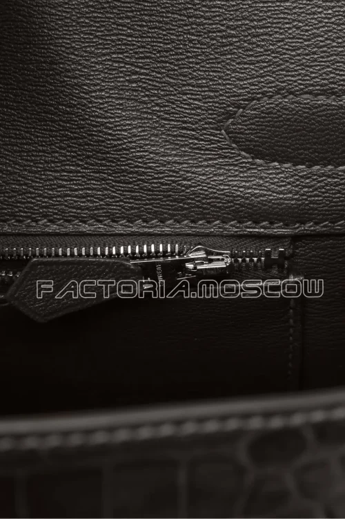 Hermes Birkin 30 Porosus Lisse Colour Plomb PHW