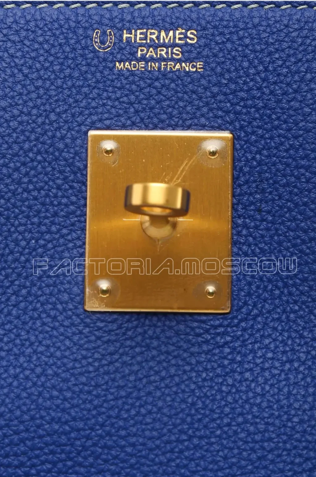 Hermes Birkin 30 Togo HSS Special Order Blue Electric/Gris Pearl GHW