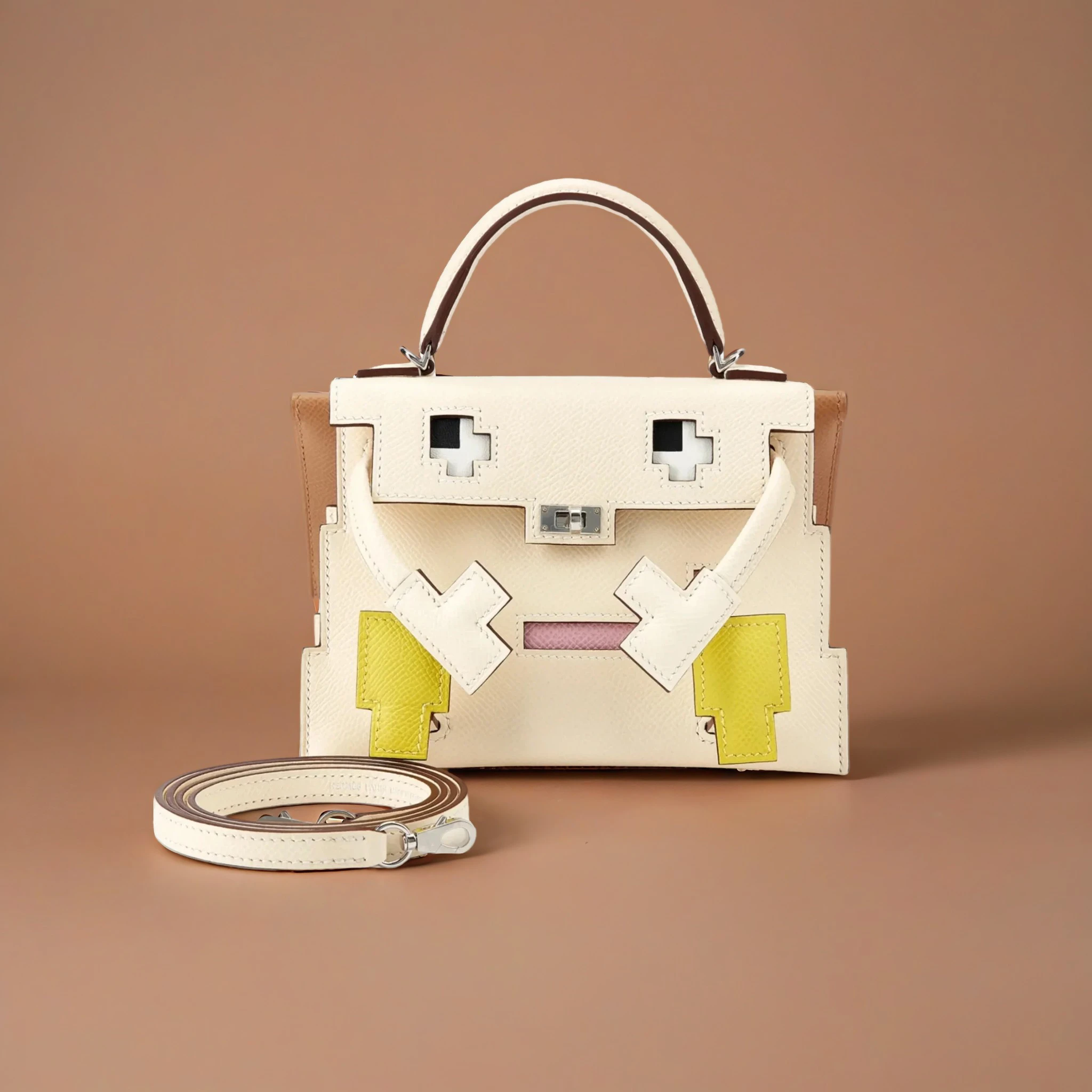Hermès Kelly Doll Picto Epsom Chai/Mauve/Terre Battue/Celeste PHW